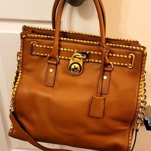 Tan and Gold Michael Kors purse